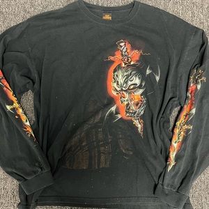 Men’s vintage skull long sleeve